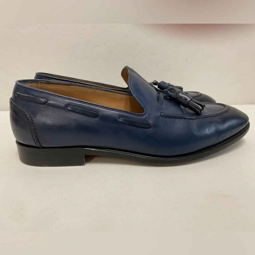 Salvatore Ferragamo Made in Italy Tassel Loafer‎ in Blue Size 10 1/2 EE $995